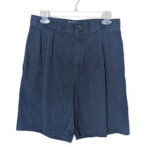 Polo by Ralph Lauren Pleated Chino Shorts – Navy Classic‎ Fit Vintage 90s Style